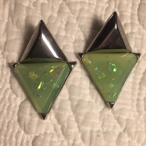 Emerald green earrings